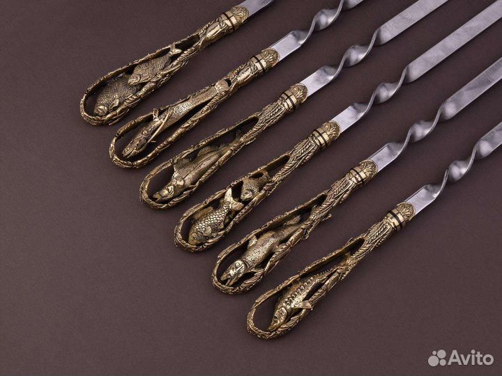 Шампуры ручной работы, латунь