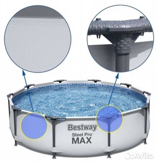 Каркасный бассейн 305х76 новый