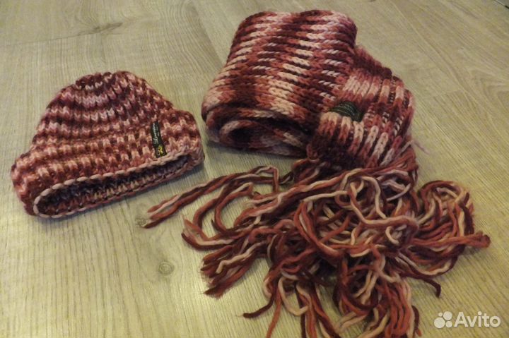 Шапка+шарф женские