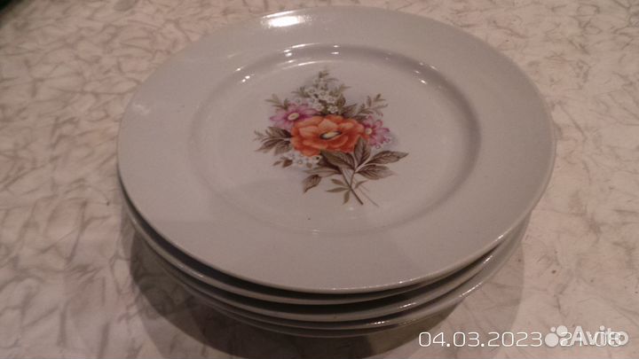 Тарелки СССР шесть штук диаметр 200 мм