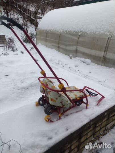 Детские санки с колесами
