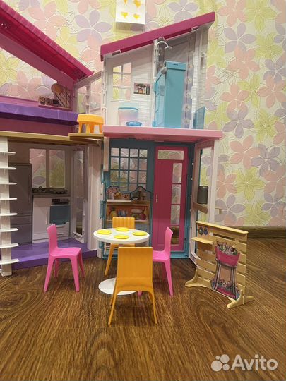 Большой кукольный дом для барби Malibu