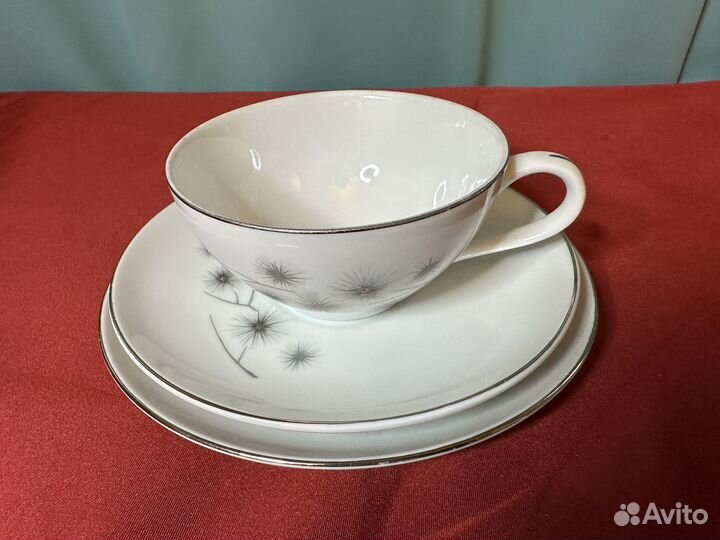 Винтажная Чайная Тройка, Фарфор, Япония 1950-е