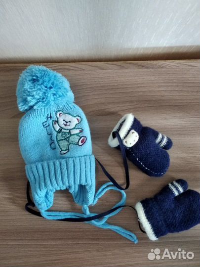 Шапка, варежеки