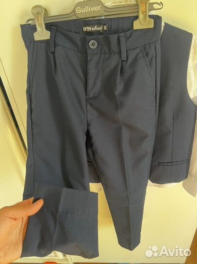 Школьная форма брюки рубашка и жилет