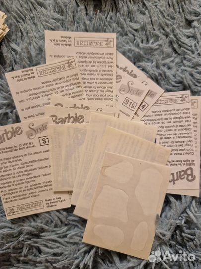 Barbie Panini 1995 оборотные стороны наклеек