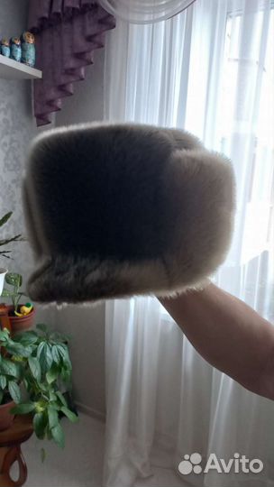 Мужская зимняя шапка с мехом