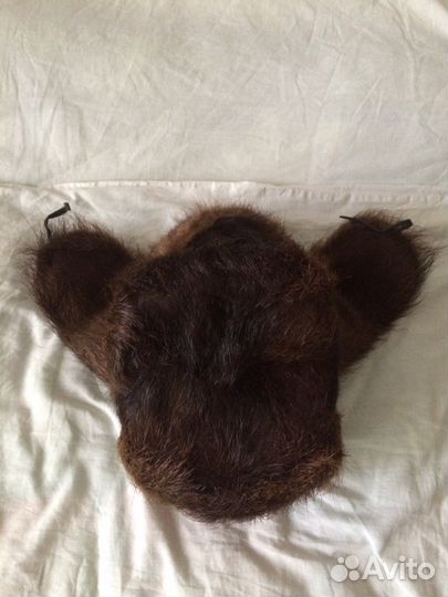 Нутриевая мужская шапка-ушанка (Размер 57-58)