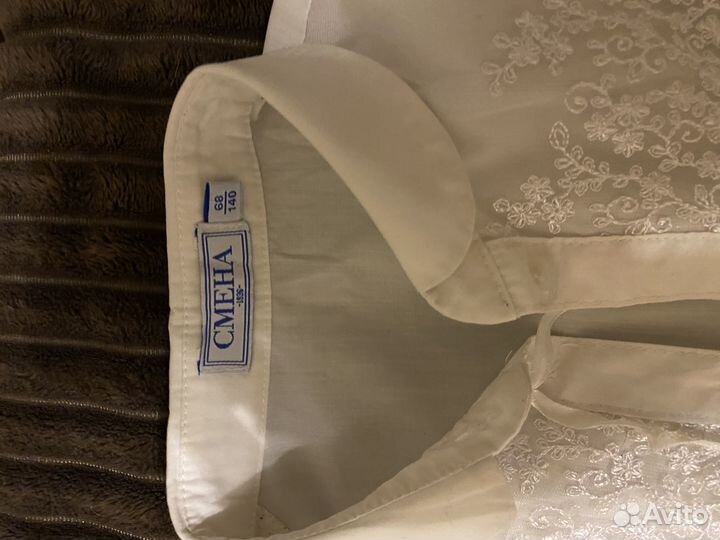 Блузка школьная белая рост 140