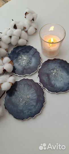 Подставки из эпоксидной смолы ручной работы