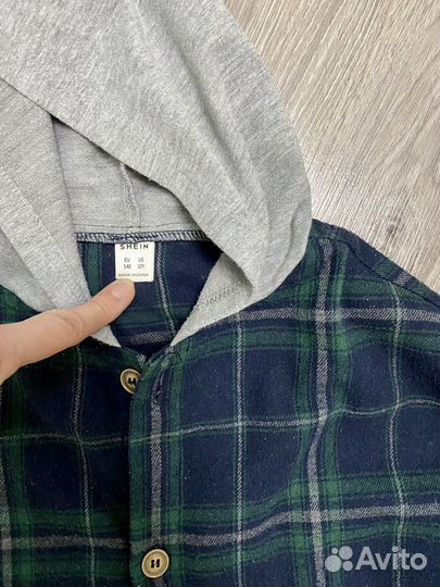 Рубашка с капюшоном, рост 140