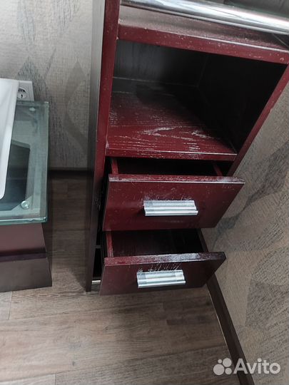 Тумба с раковиной и шкафчик для ванной, подвесные