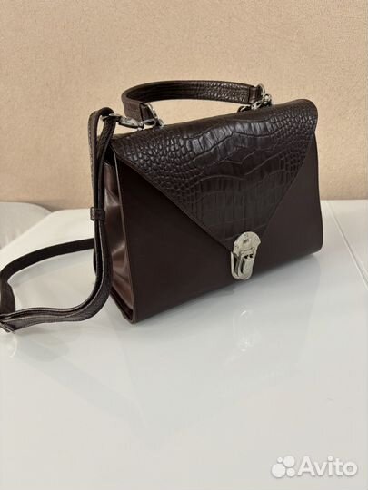 Сумка натуральная кожа коричневая