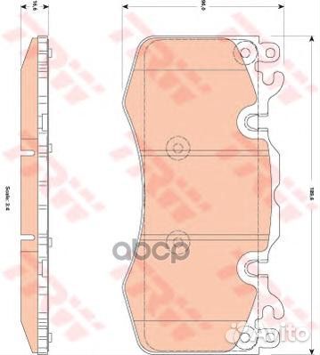 Колодки тормозные передние GDB1834 TRW