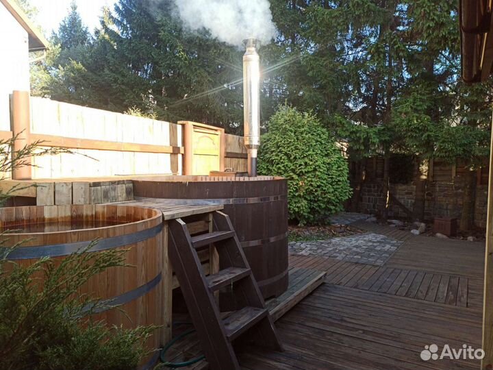 Русская баня на дровах и японская баня чан