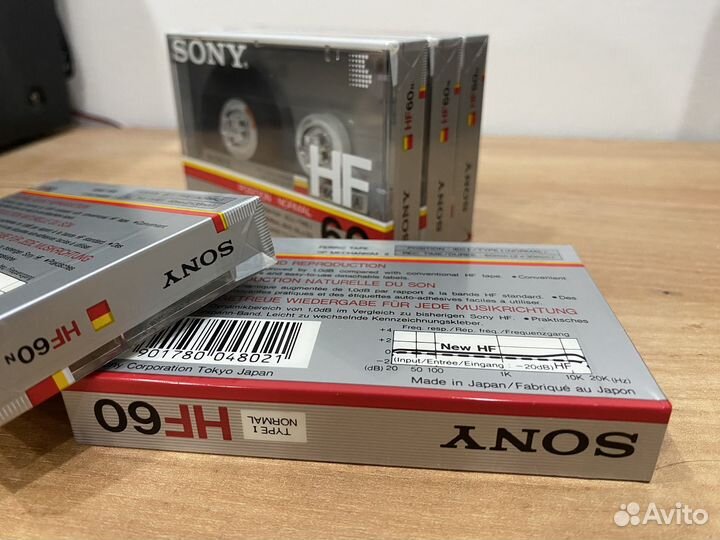 Аудиокассеты sony HF60 запечатанные