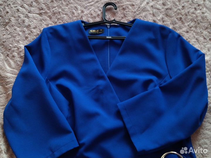 Платье женское 48 50, деловое,ярко синее