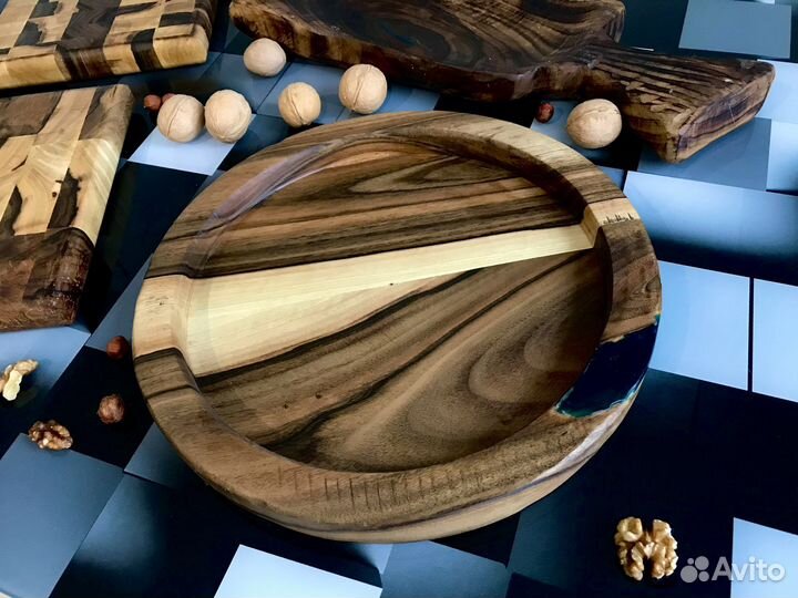 Торцевые разделочные доски из массива ореха