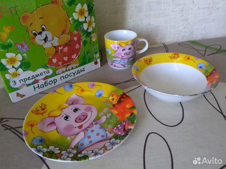 Набор детской посуды новый