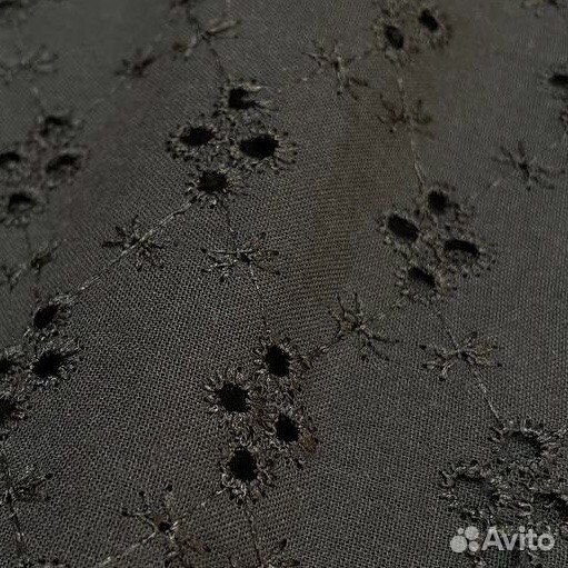 Ткань шитье хлопок кружево черный