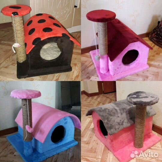 Домики, когтеточки, лежанки