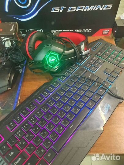 Игровая клавиатура+мышка+наушники