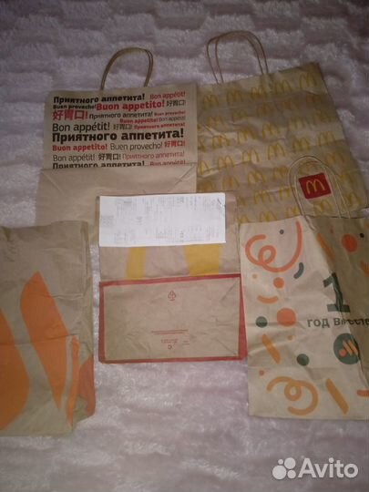 Пакеты из макдональдс