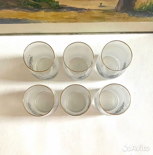 Стаканы времен СССР. Богемия. 6 шт
