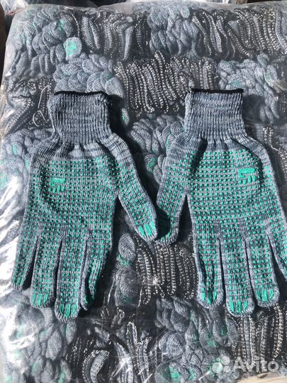 Перчатки X/Б 5н 10кл вязки с пвх точка