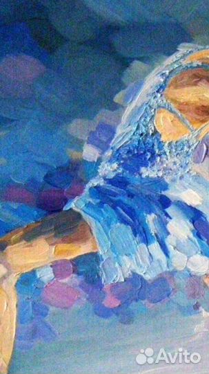 Картина маслом Фигуристка Спорт