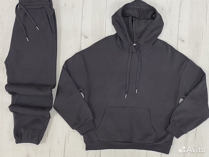 Спортивный костюм с худи до 54 размера женский