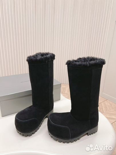 Сапоги валенки Balenciaga alaska FUR high boot