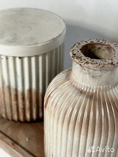 Бор из 3 предметов «Мокко» в мраморной технике