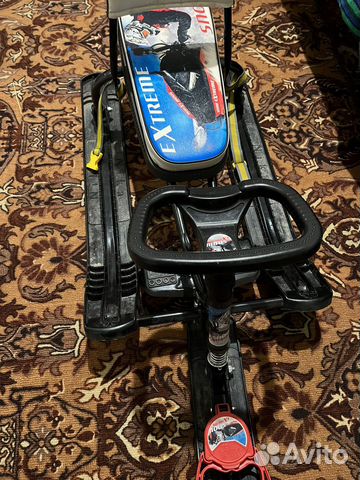 Детский снегокат со спинкой