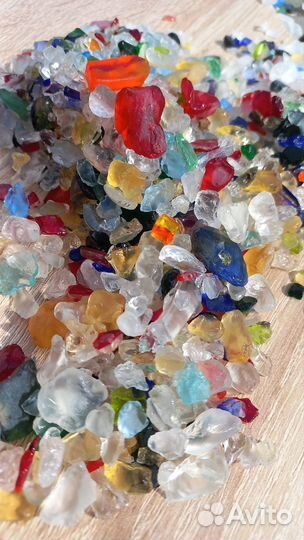 Стеклянные камешки для декора, аквариумов, дизайна