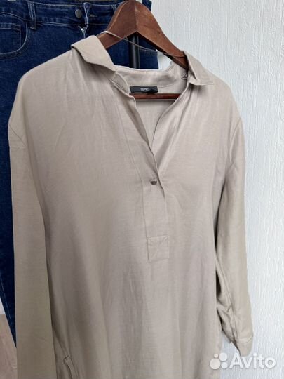 Платье туника Esprit лен р.52