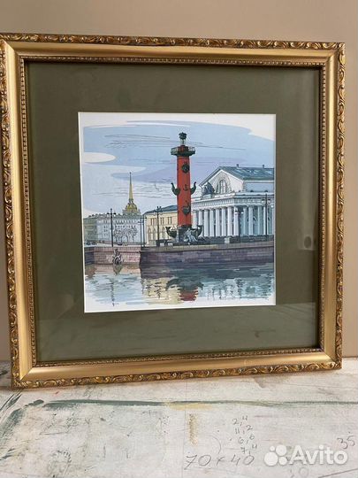 Картины акварелью виды города спб Долгополый А.А