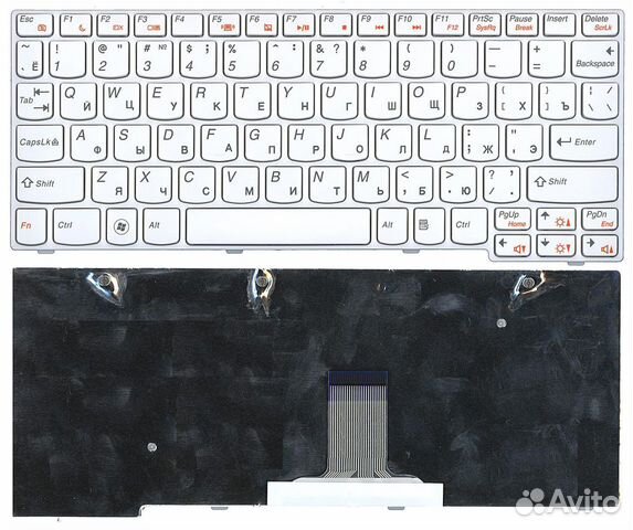 Клавиатура для Lenovo IdeaPad U160 белая
