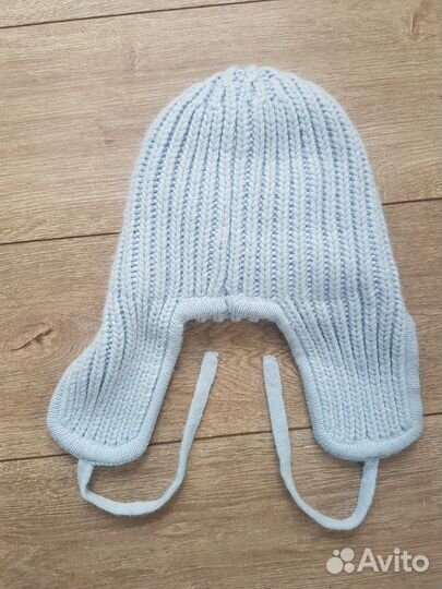 Шапка ушанка женская вязаная