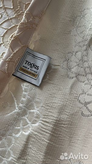 Шторы с подхватами и тюль из органзы ф togas