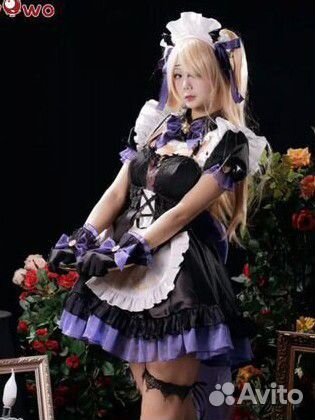 Косплей мейд Фишль геншин импакт