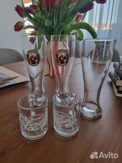 Пивные бокалы Franziskaner, кружки Bauer