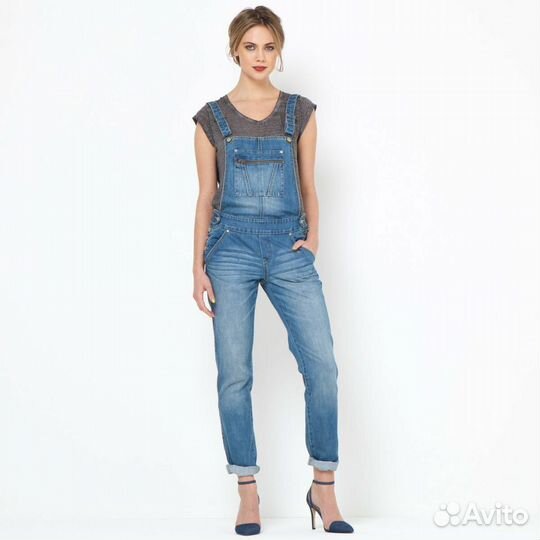 Женский джинсовый комбинезон softgrey