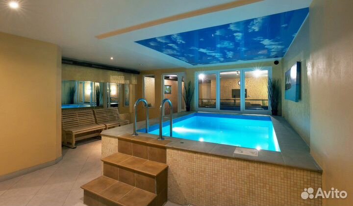 Баня сауна с бассейном