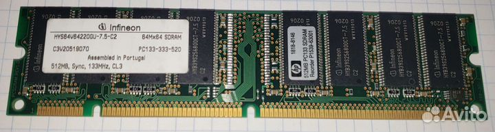 Оперативная память Infineon 512 mb sdram pc133
