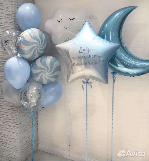 Воздушные шары на выписку