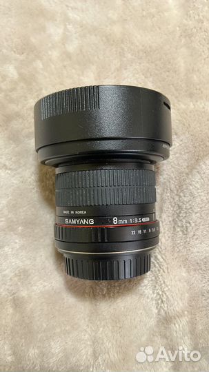 Объектив samyang 8 mm 1:3.5 fish-eye для Canon
