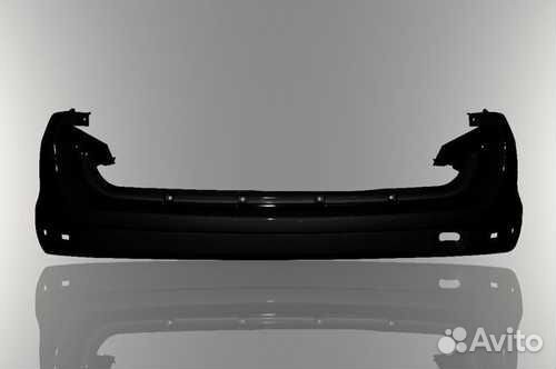 Лада Ларгус - задний бампер в цвет черный