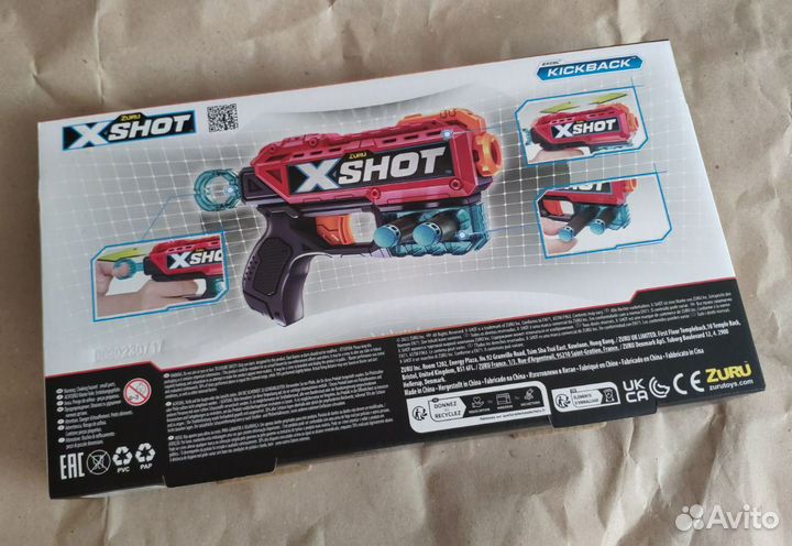 Бластер с пулями xshot zuru kickback новый