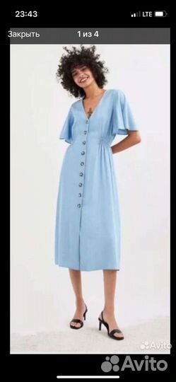 Платье zara миди